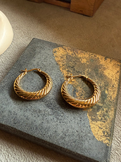 "VIENNA" Gilded Hoops Earrings