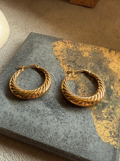"VIENNA" Gilded Hoops Earrings