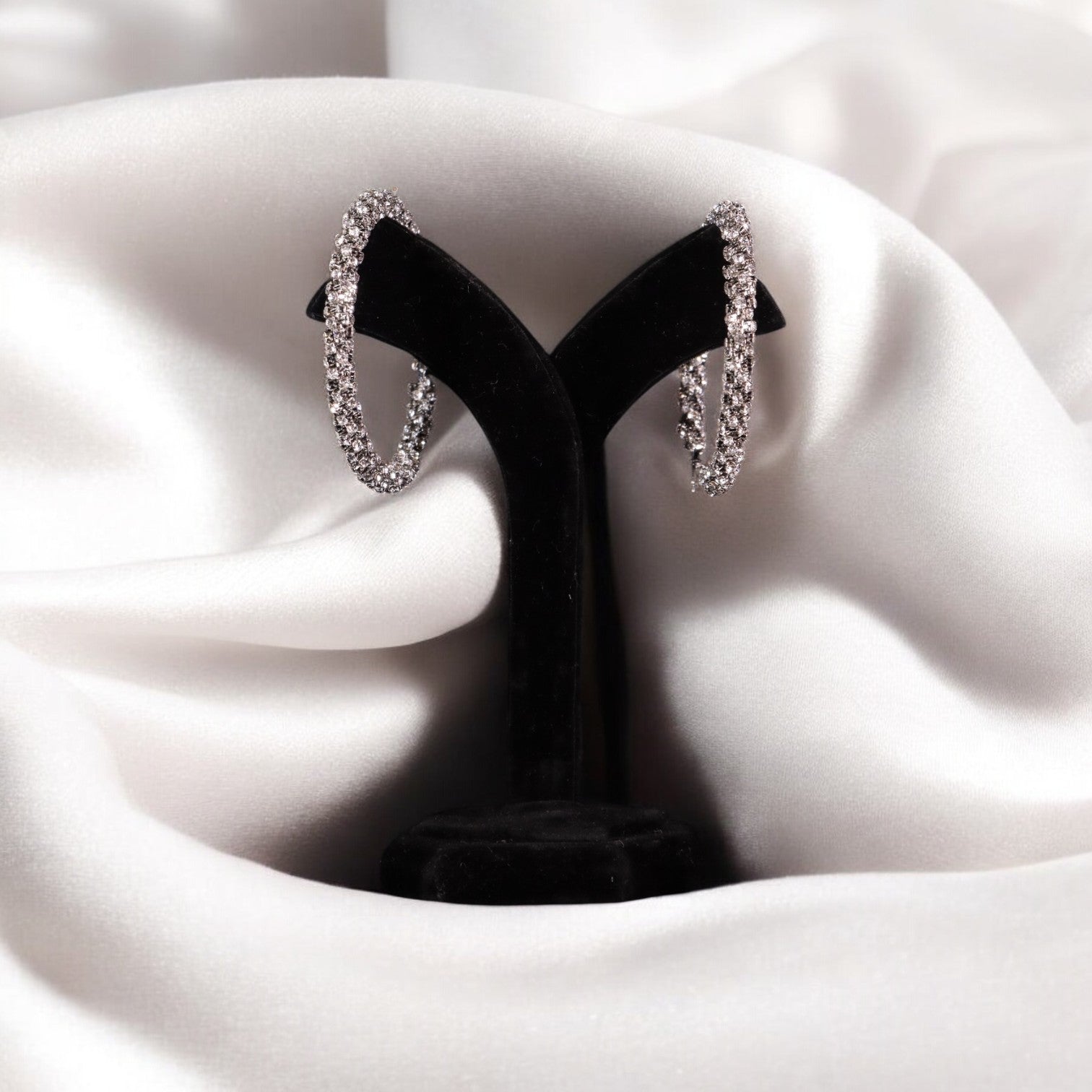 "VIENNA" Diamond Hoop Earrings