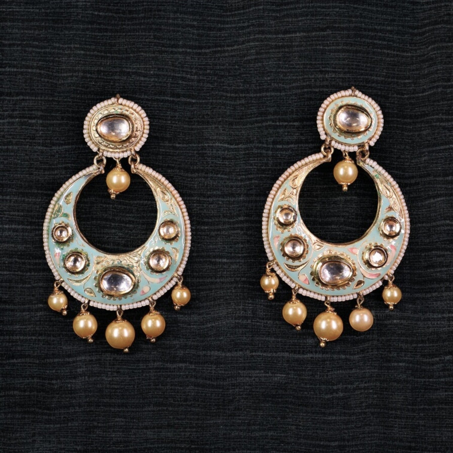 "AMARA" Pastel Blue Eye Earrings