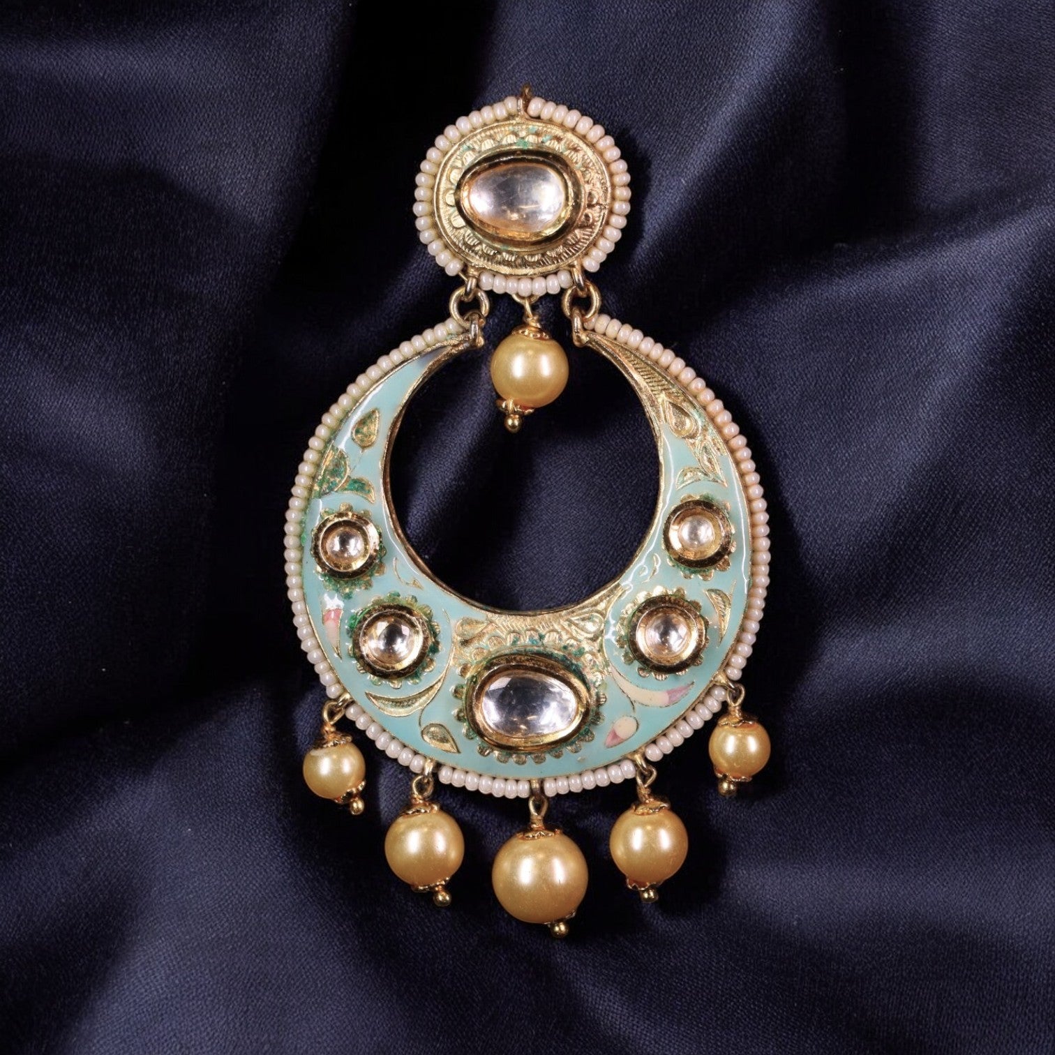 "AMARA" Pastel Blue Eye Earrings