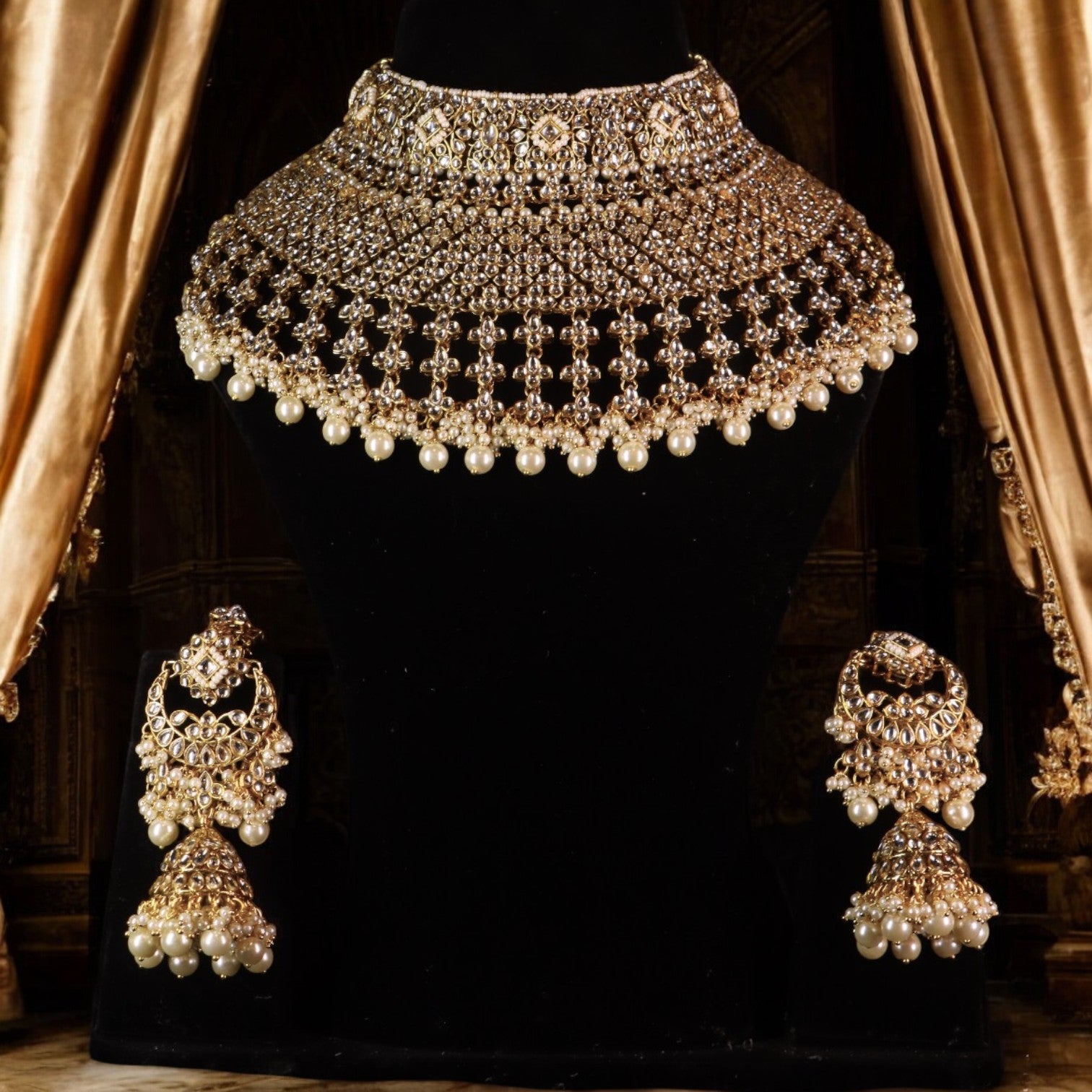 "KYARA" Gold Moonlight Full Bridal Set (9 pcs)