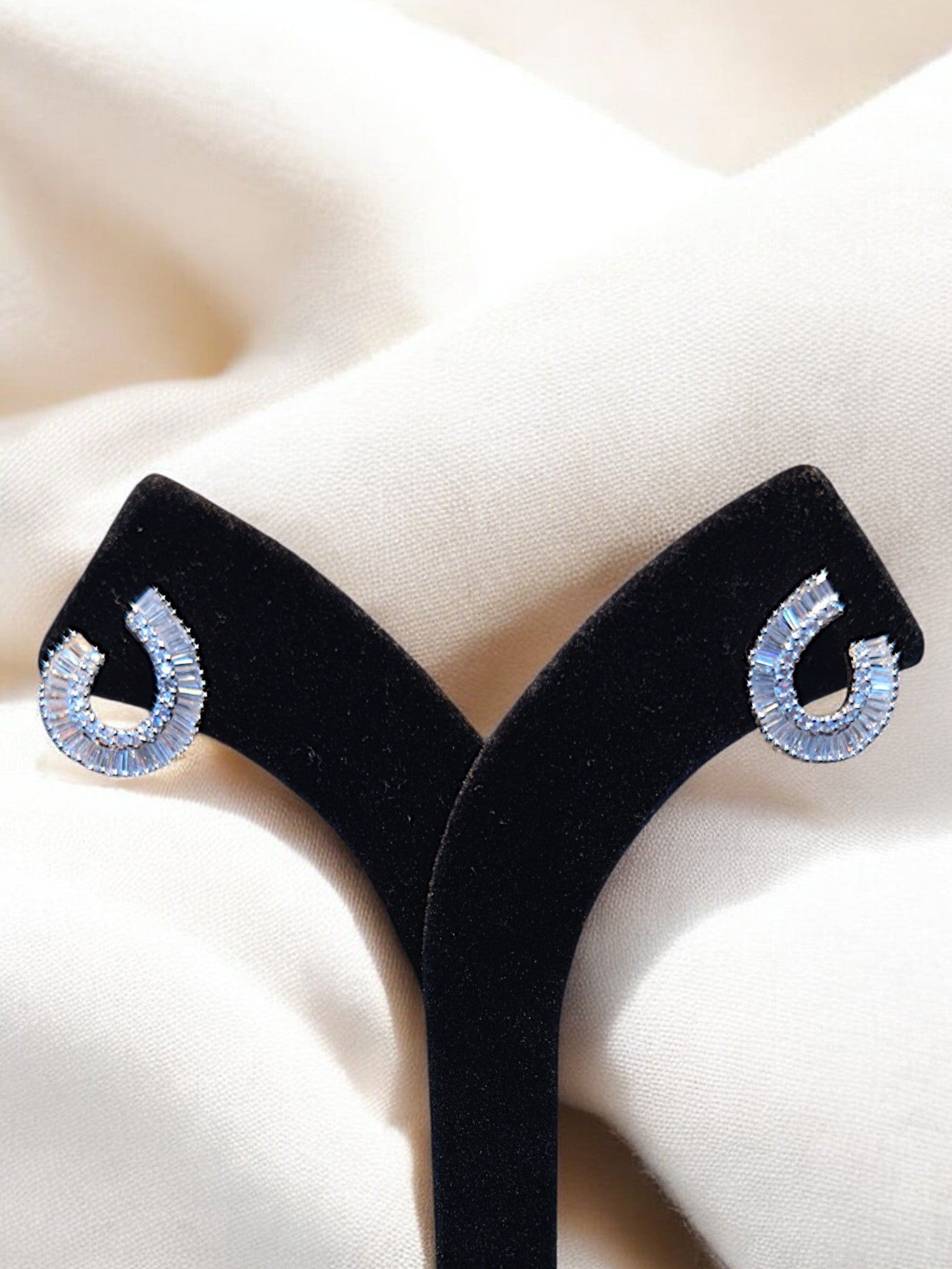 "VIENNA" Diamond Swirl Earrings