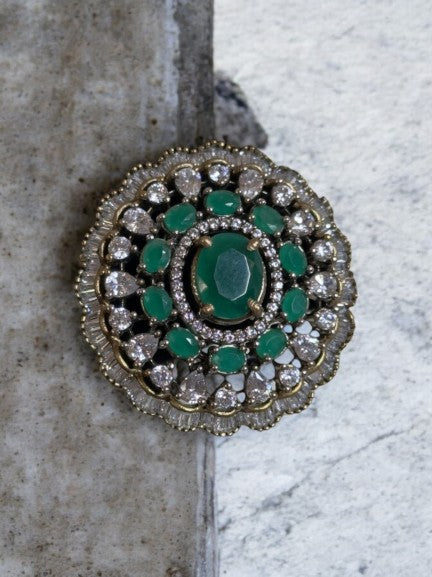 "VIENNA" Emerald Bloom Earrings