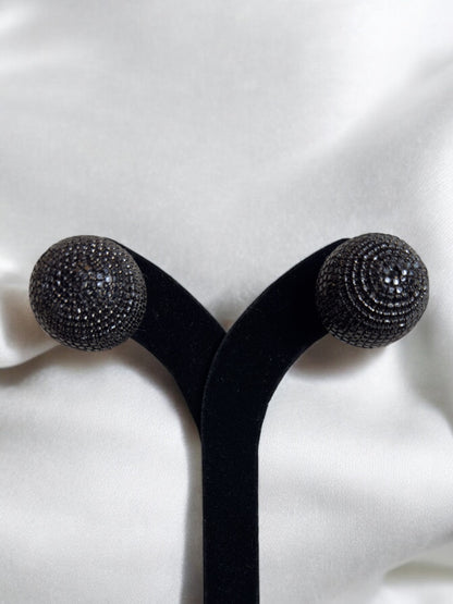 "VIENNA" Glitz Black Earrings