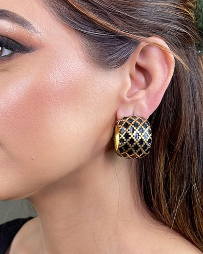 "VIENNA" Midnight Gold Earrings