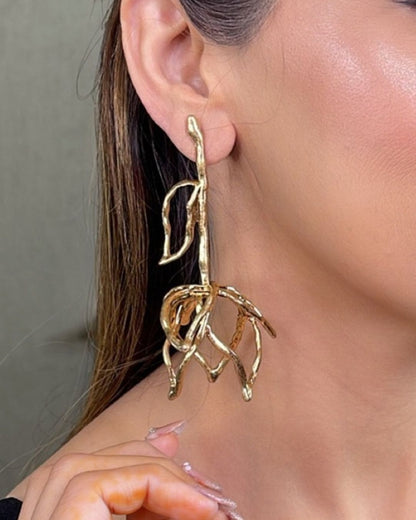 "VIENNA" Gold Bouquet Earrings