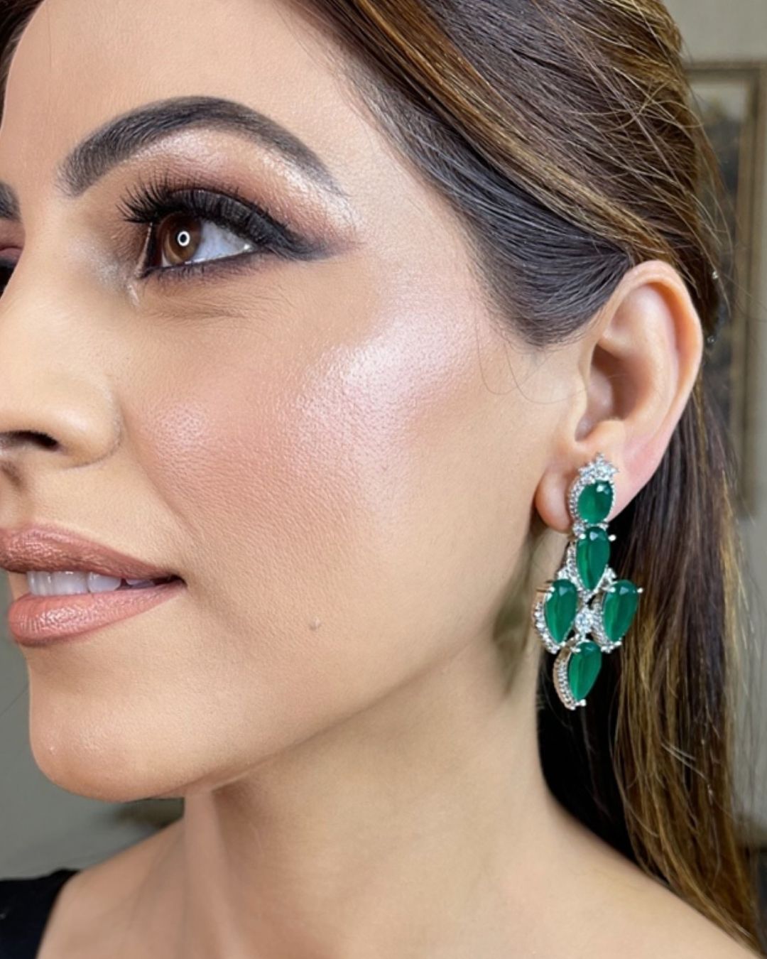 "AMARA" Maharani Emerald Earrings