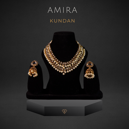 golden kundan necklace set