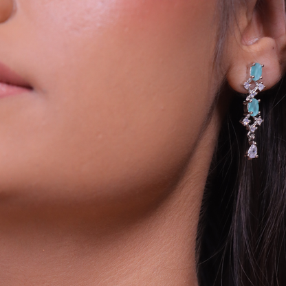 "DMONDE" Serene Blue Diamond Necklace Set