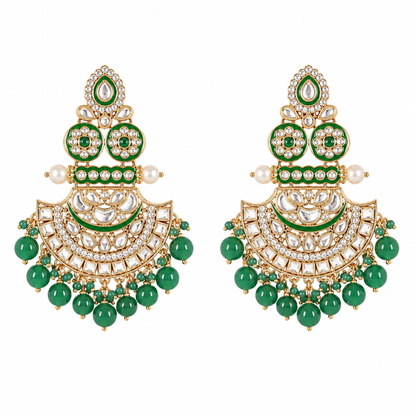 Royale Green Earrings & Tikka Set