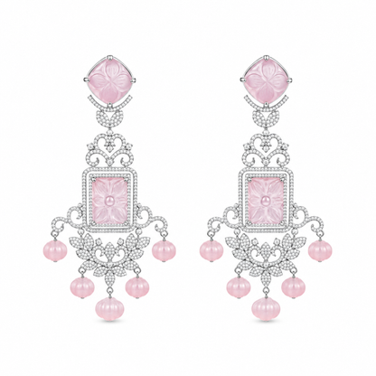 Pink Chandelier Earrings