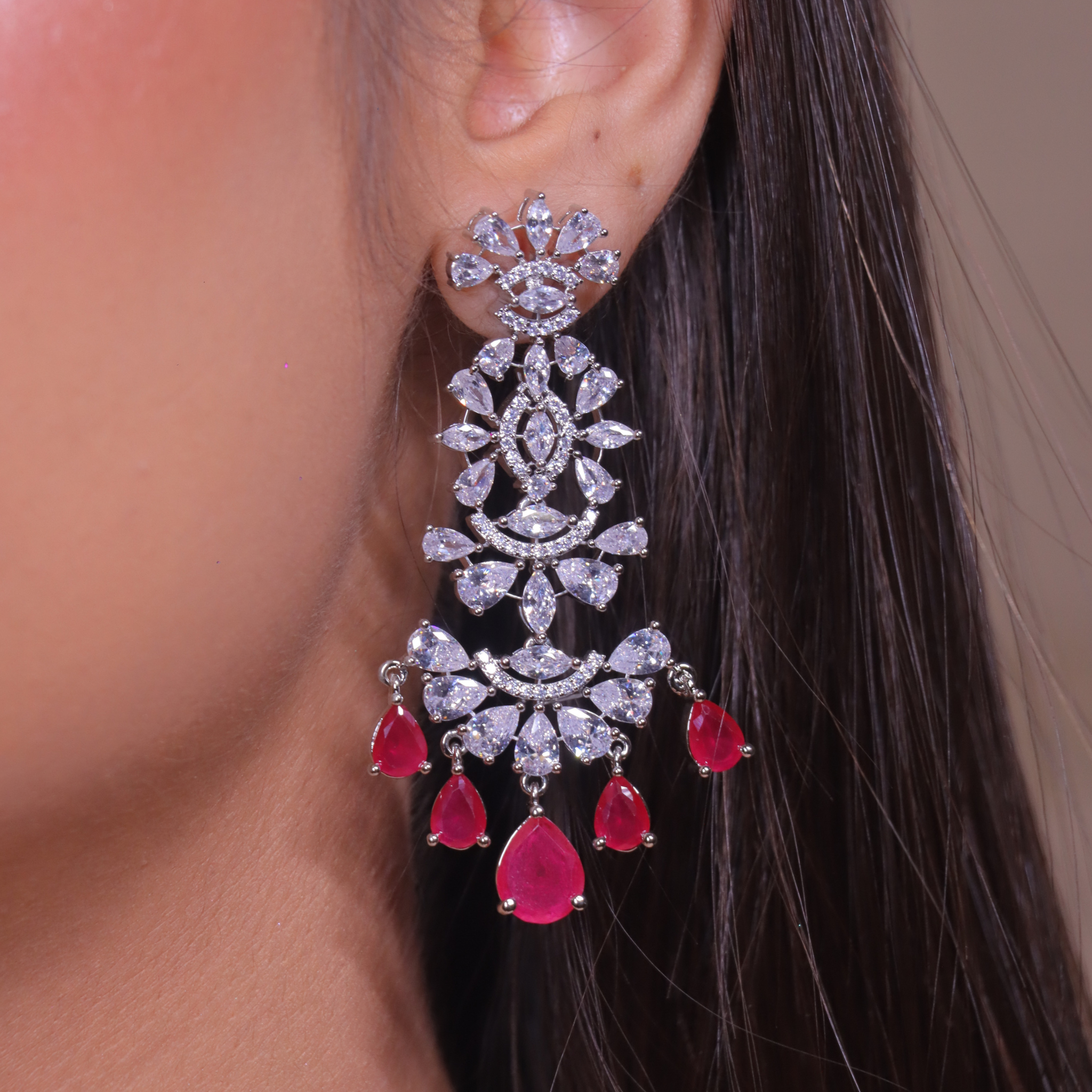 "DMONDE" Scarlet Ruby Diamond Necklace Set