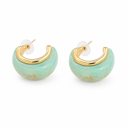 Turquoise Marble Earrings