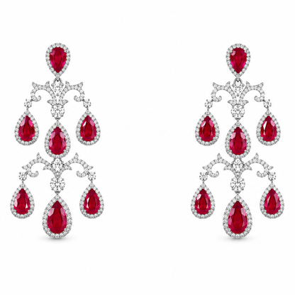 Ruby Cascade Earrings