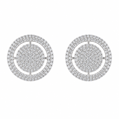 Frosted Button Earrings