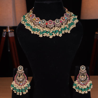 "AMIRA" Kaleidoscope II Kundan Set
