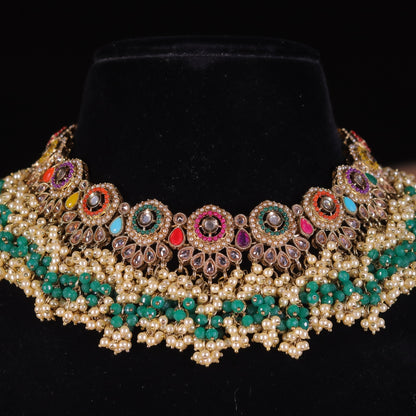 "AMIRA" Kaleidoscope II Kundan Set