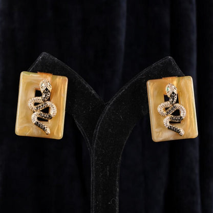 "VIENNA" Serpenti Frame Earrings