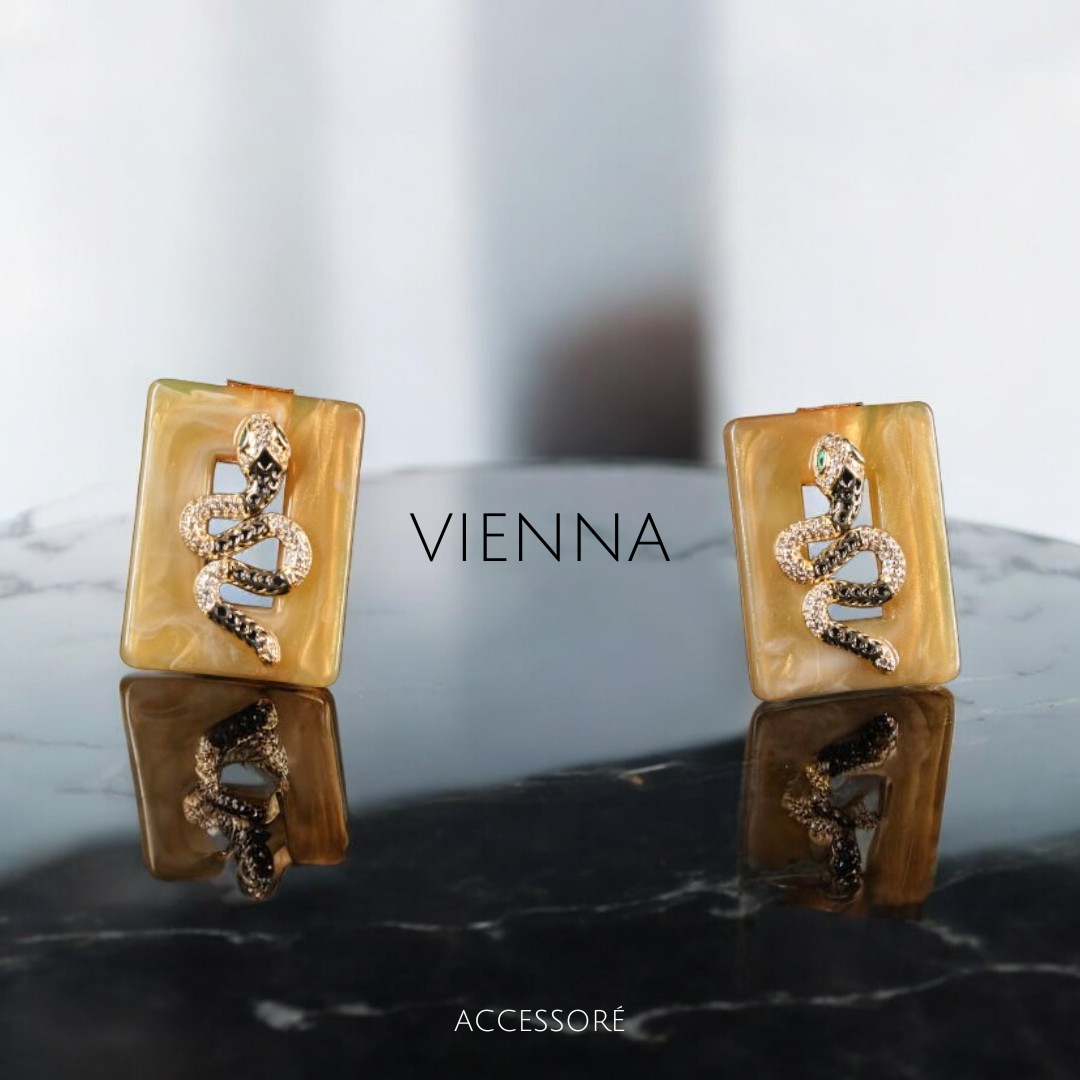 "VIENNA" Serpenti Frame Earrings
