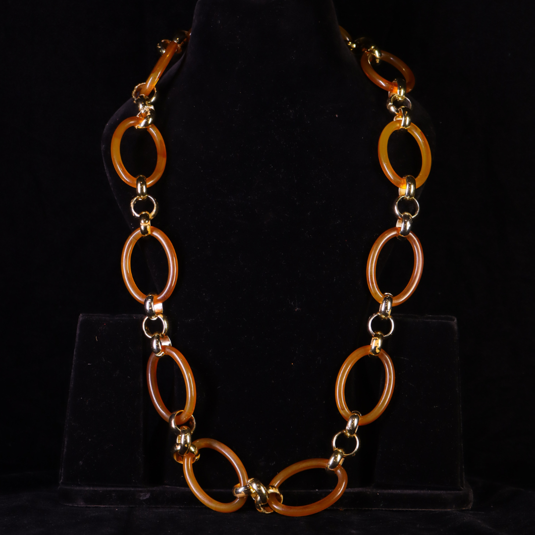 "VIENNA" Orange Loops Neckpiece