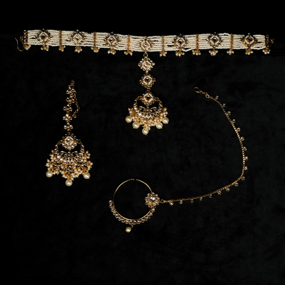 "KYARA" Gold Moonlight Full Bridal Set (9 pcs)