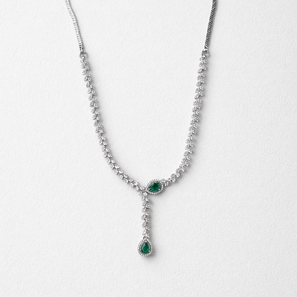 Frost Leaf Diamond Pendant Set