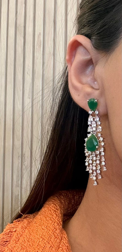 "AMARA" Celeste Emerald Earrings