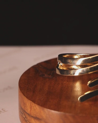 "VIENNA" Gold Tahini Bangle