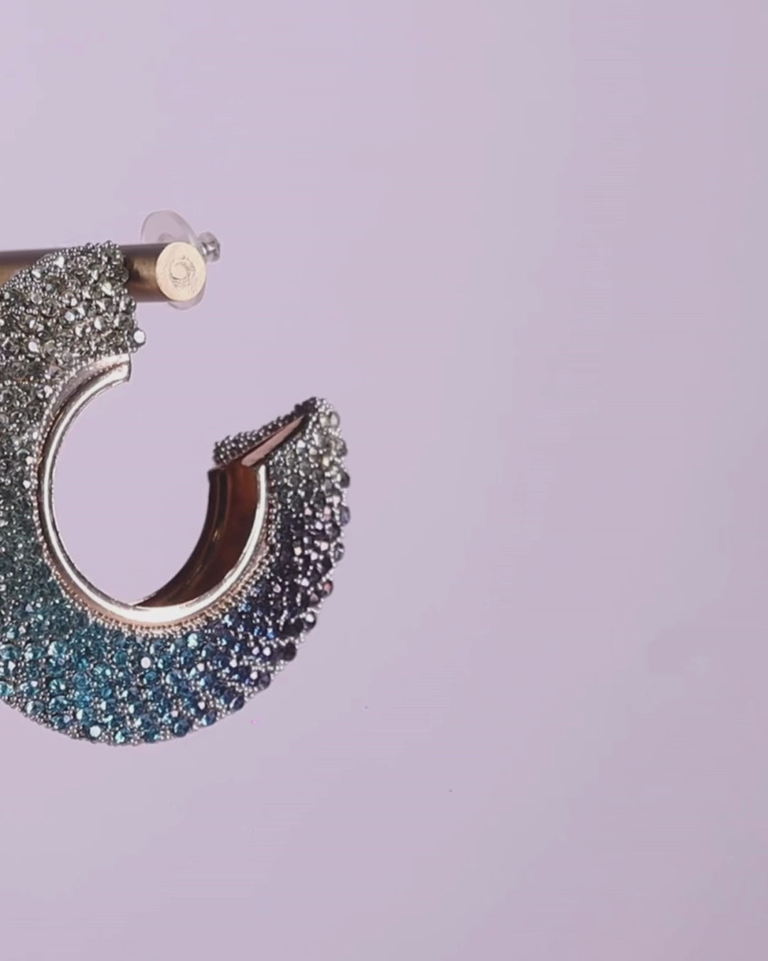 "VIENNA" Mystic Lavender Crescent Earrings