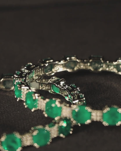 "VIENNA" Royal Emerald Ivy Bangle