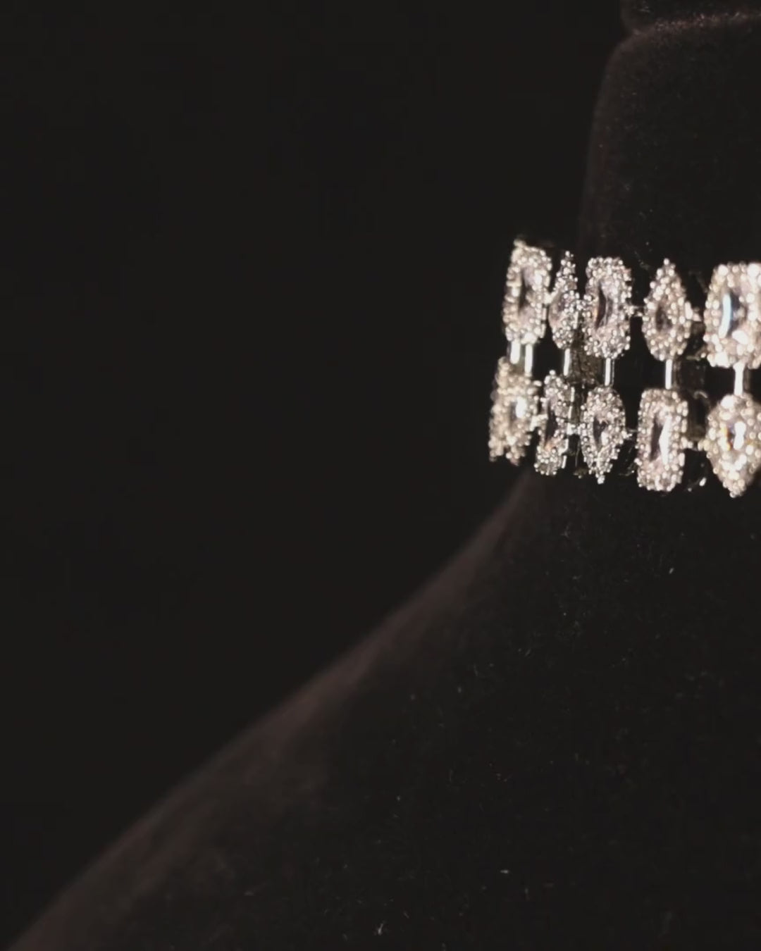 "DMONDE" Double String Diamond Necklace Set